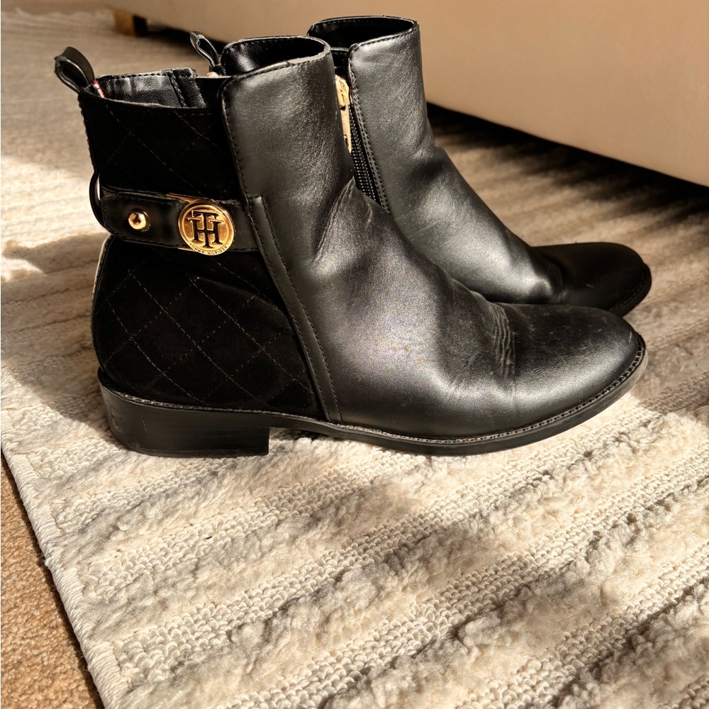 Tommy Hilfiger Black Ankle Boots
